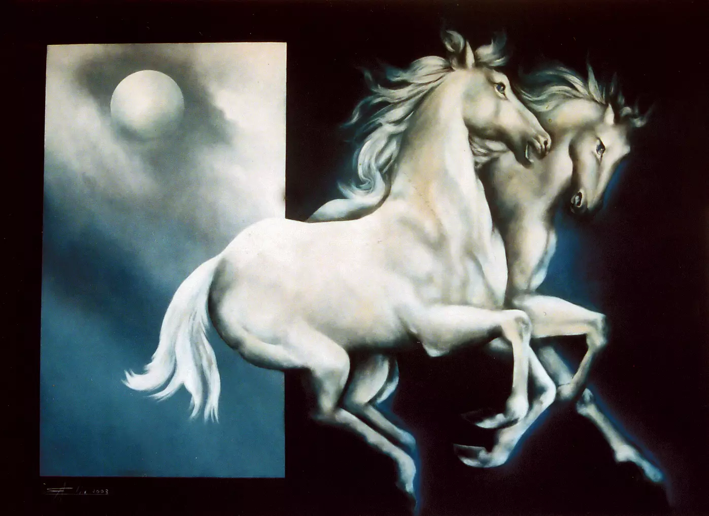 hippolitus horses 2003 120x90 cm