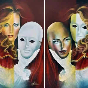 Πρόσωπο και Προσωπείο δίπτυχο 50x70cm Αν Ηλία 1 2023 1